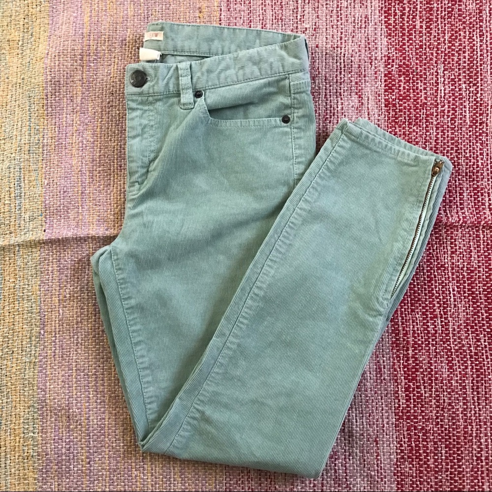 J.Crew Factory Corduroy Toothpick Seafoam Pants